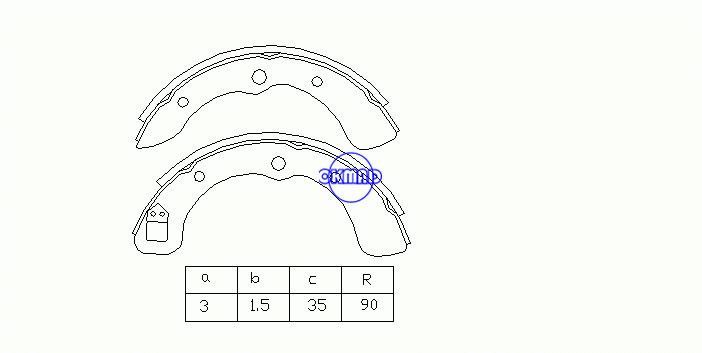 DAIHATSU CHARADE CUORE I SPARCAR Sapatas de freio de tambor de barramento de caixa OEM: 04495-87201-000 MK0009 FSB160 GS8139, OK-BS074